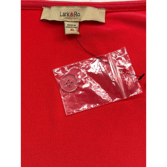 Lark & Ro Jersey Knit Ruched Wrap Dress Sz XL Girl Boss Wedding Bubblegum Pink - Picture 3 of 8